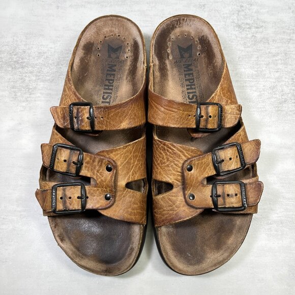 Mephisto Zach Leather Strap Sandals - Men's Size EU 44 / US 10-10.5 - Picture 5 of 8